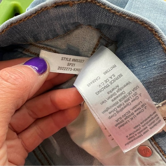Madewell 10" High Rise Skinny Light Wash Button Fly Denim Jeans Size 26 - Picture 8 of 9